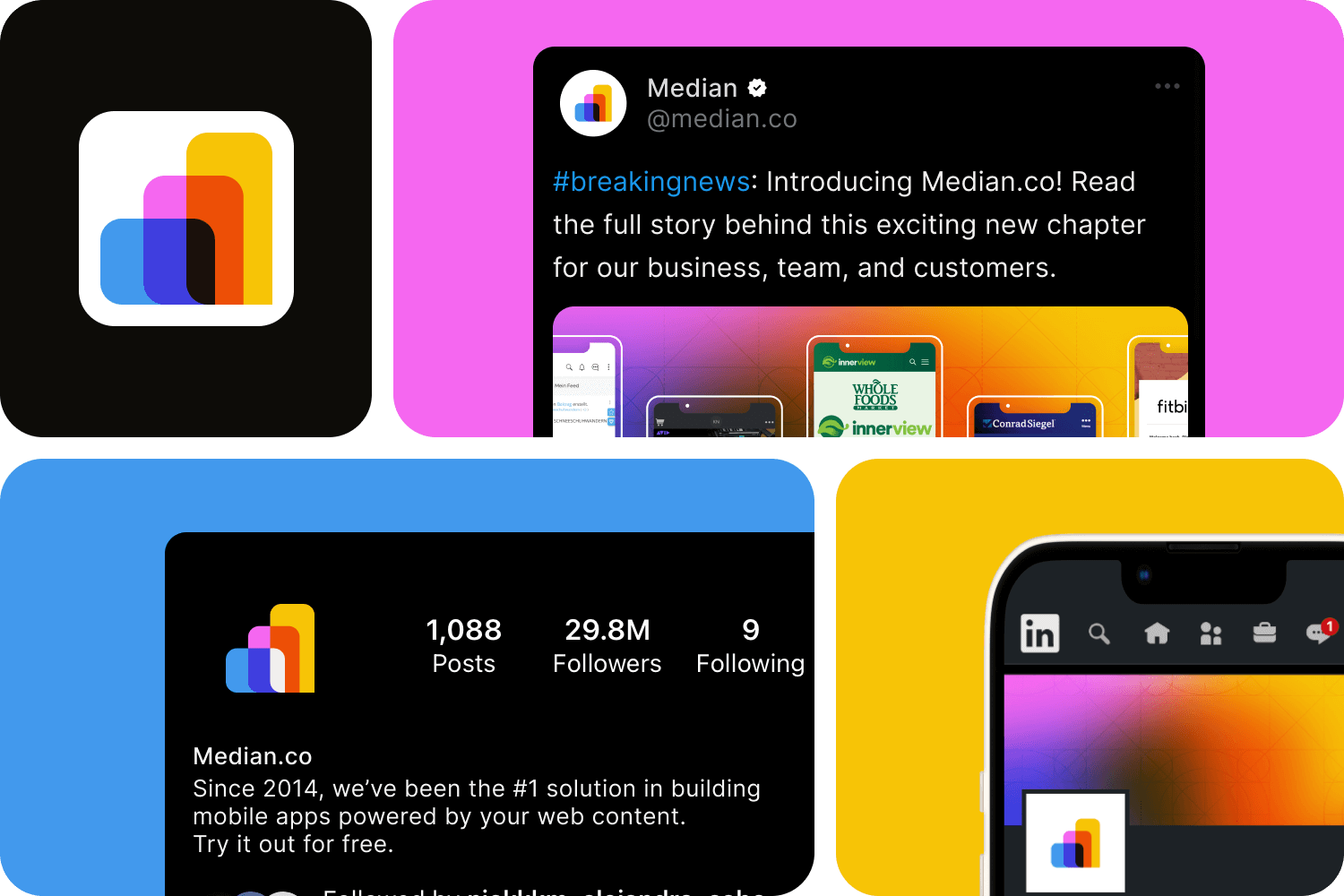 Median.co on LinkedIn, Facebook, Twitter, and Instagram